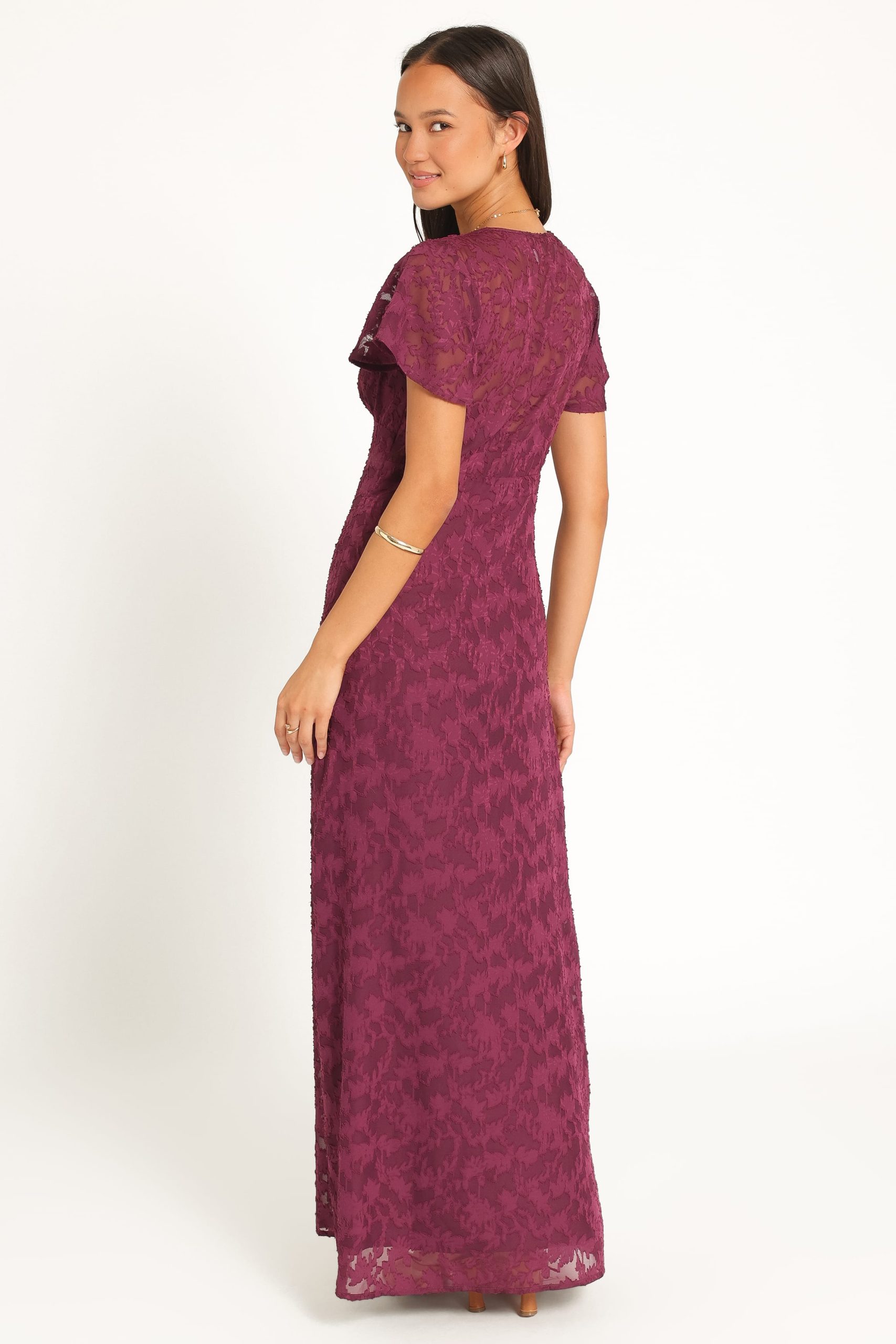 Emmy Jacquard Maxi Dress - Grape Purple - Image 5