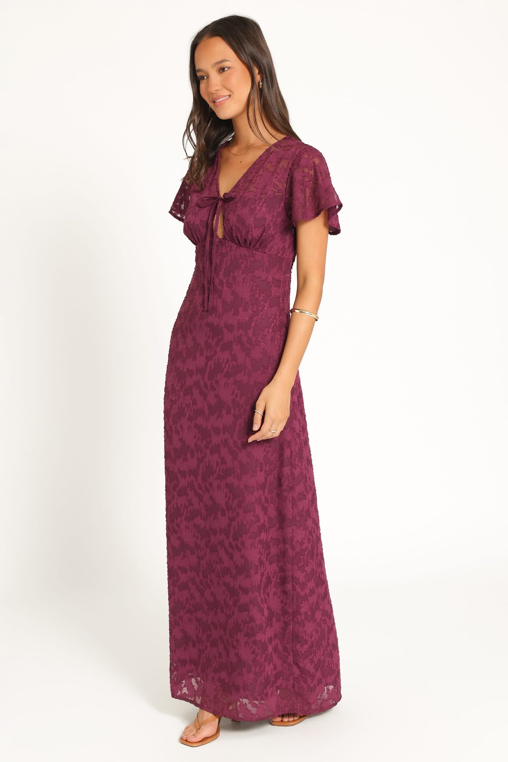 Emmy Jacquard Maxi Dress - Grape Purple - Image 4