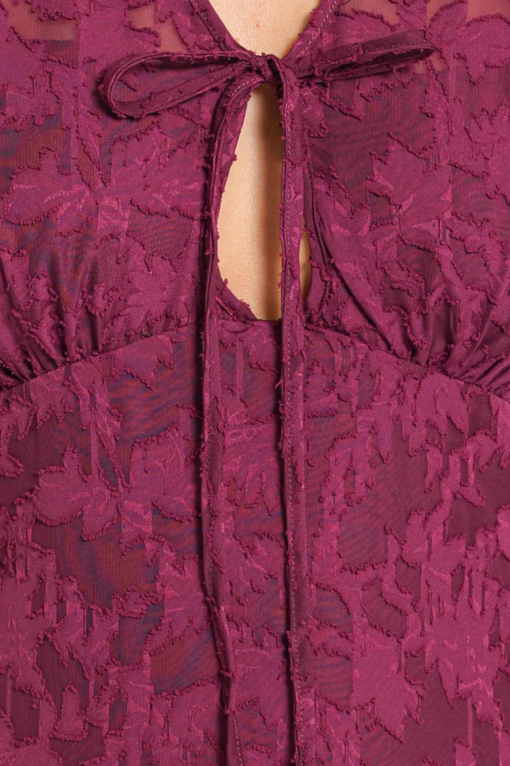 Emmy Jacquard Maxi Dress - Grape Purple - Image 6