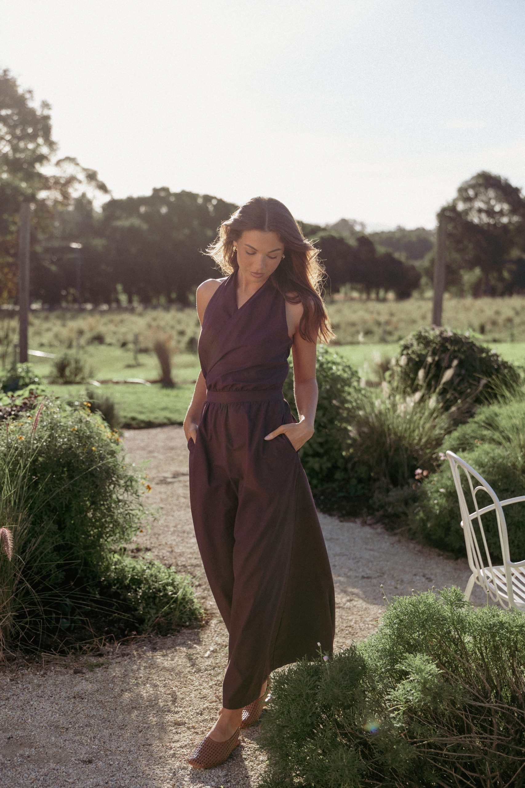 Tasmin Halterneck Maxi Dress - Espresso - Image 8