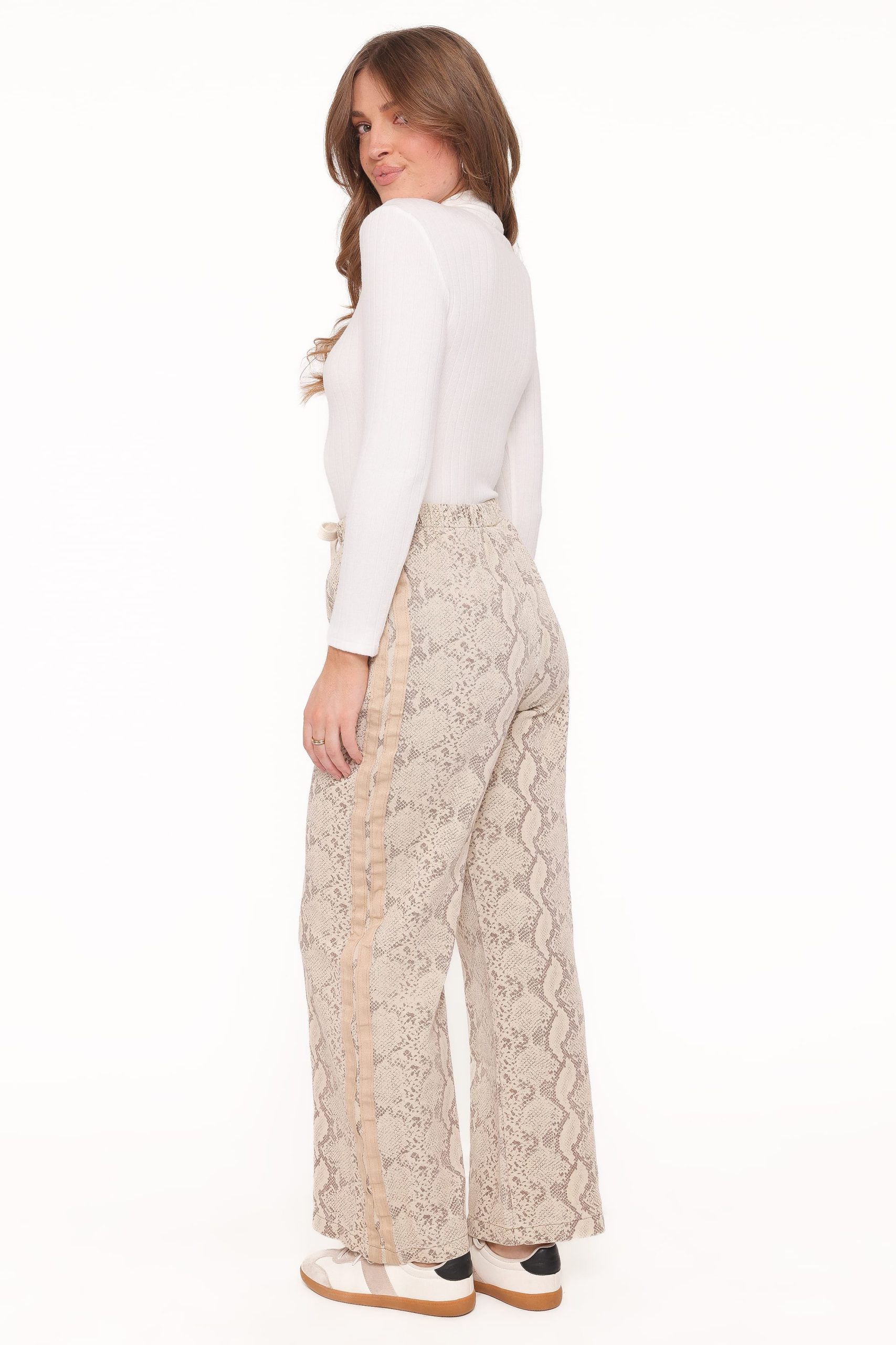 Fletcher Denim Racer Pants - Snake Print - Image 5