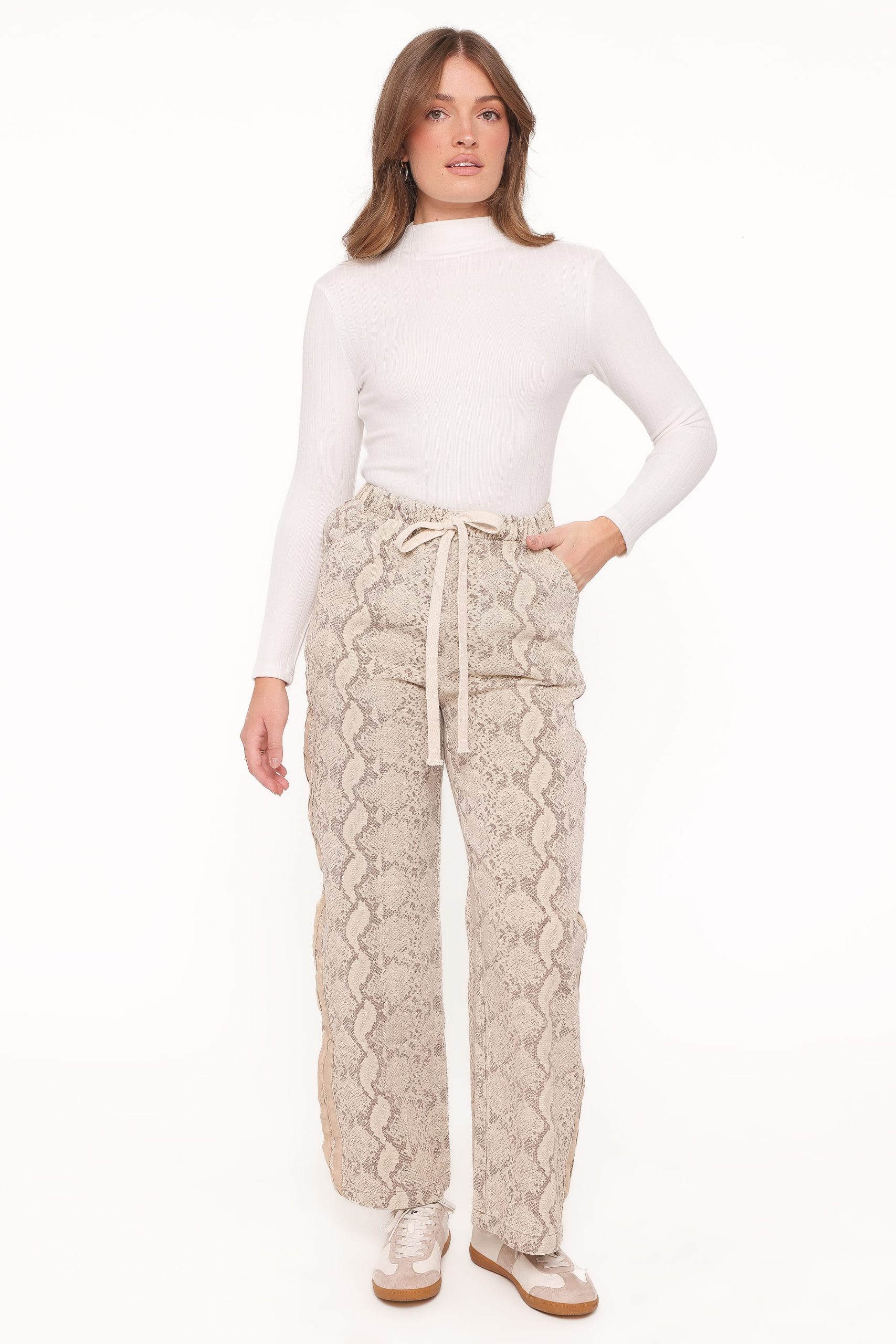 Fletcher Denim Racer Pants - Snake Print - Image 3