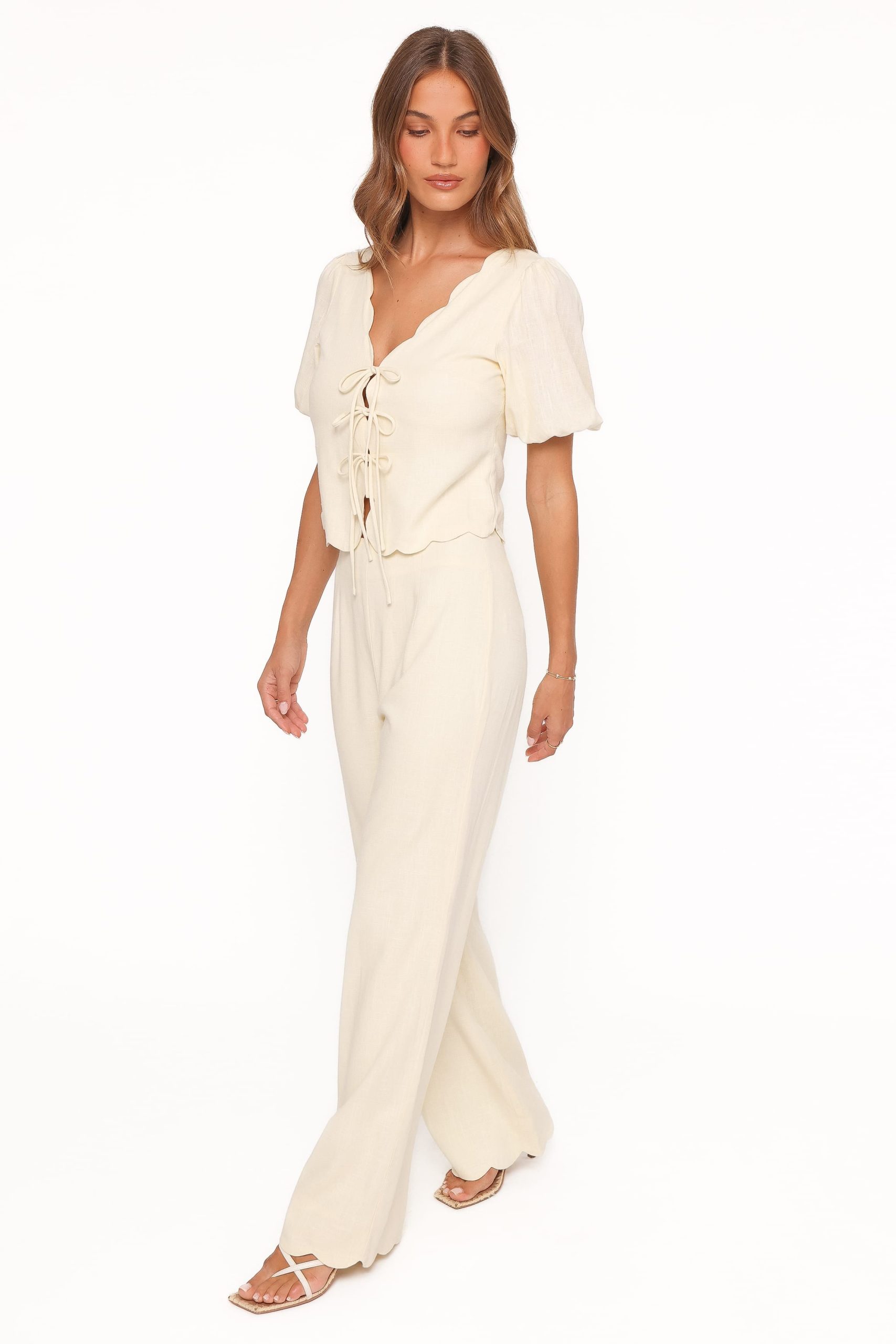 Jensen Scallop Hem Pant - Butter Yellow - Image 4
