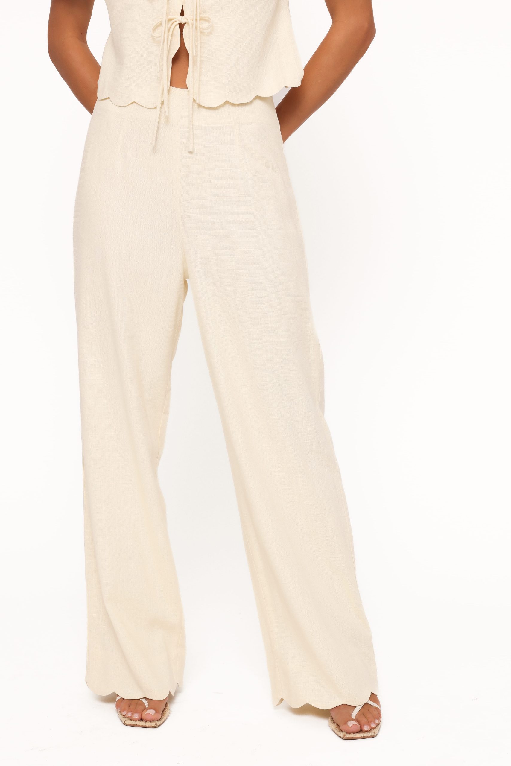 Jensen Scallop Hem Pant - Butter Yellow - Image 2
