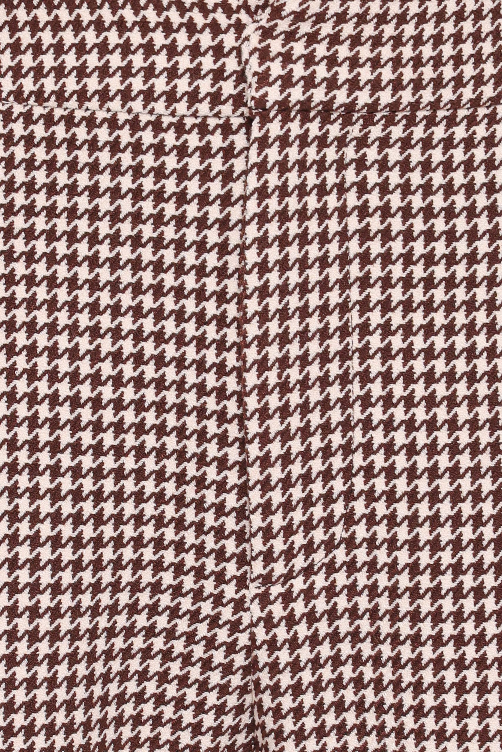 Jessie Straight Leg Trouser Pants - Brown Houndstooth - Image 9
