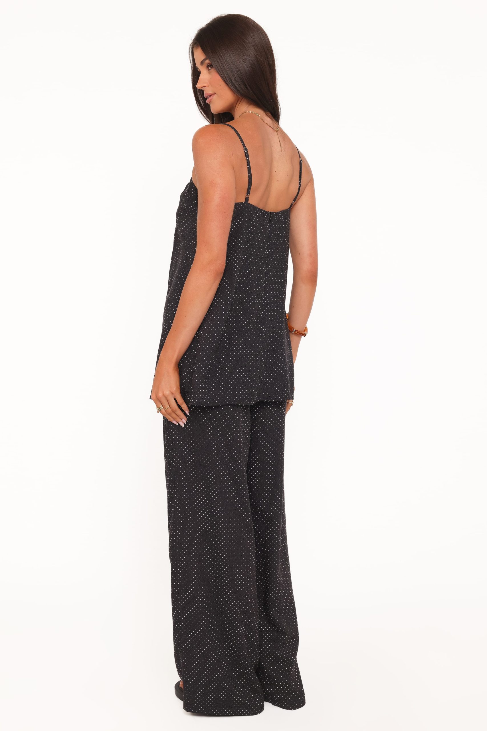 Lexi Elastic Waist Pant - Black Polkadot - Image 5