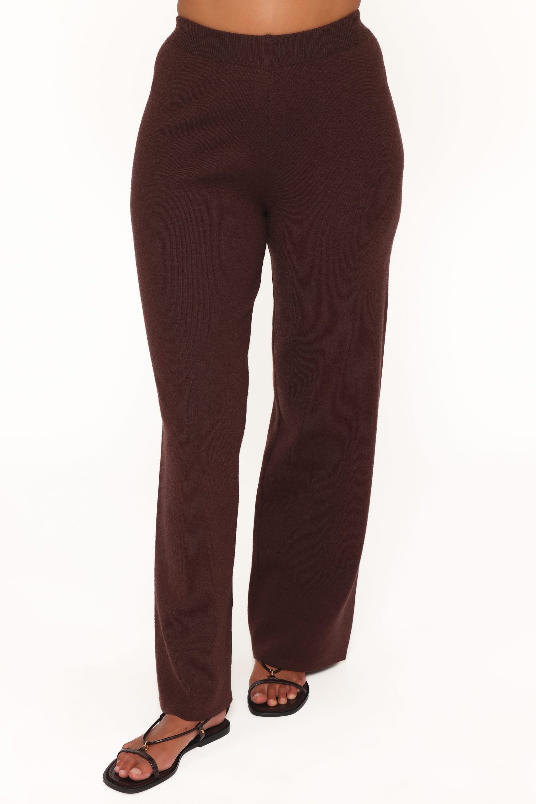 Beth Knitted Pant Set - Chocolate - Image 6