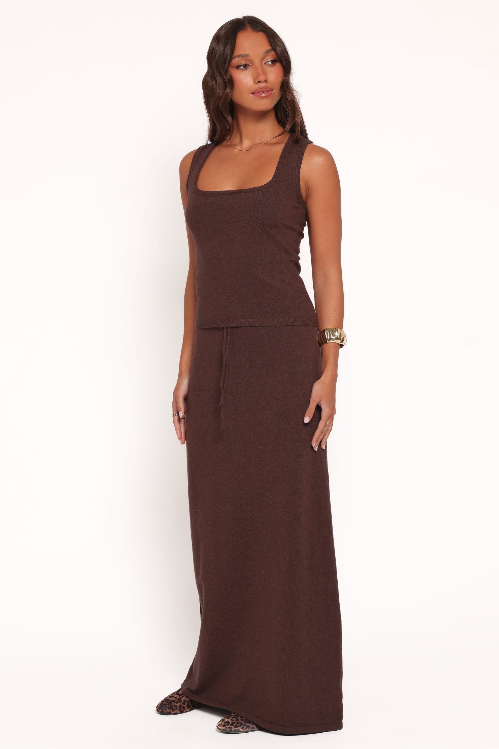 Beatrice Knitted Top - Chocolate - Image 3