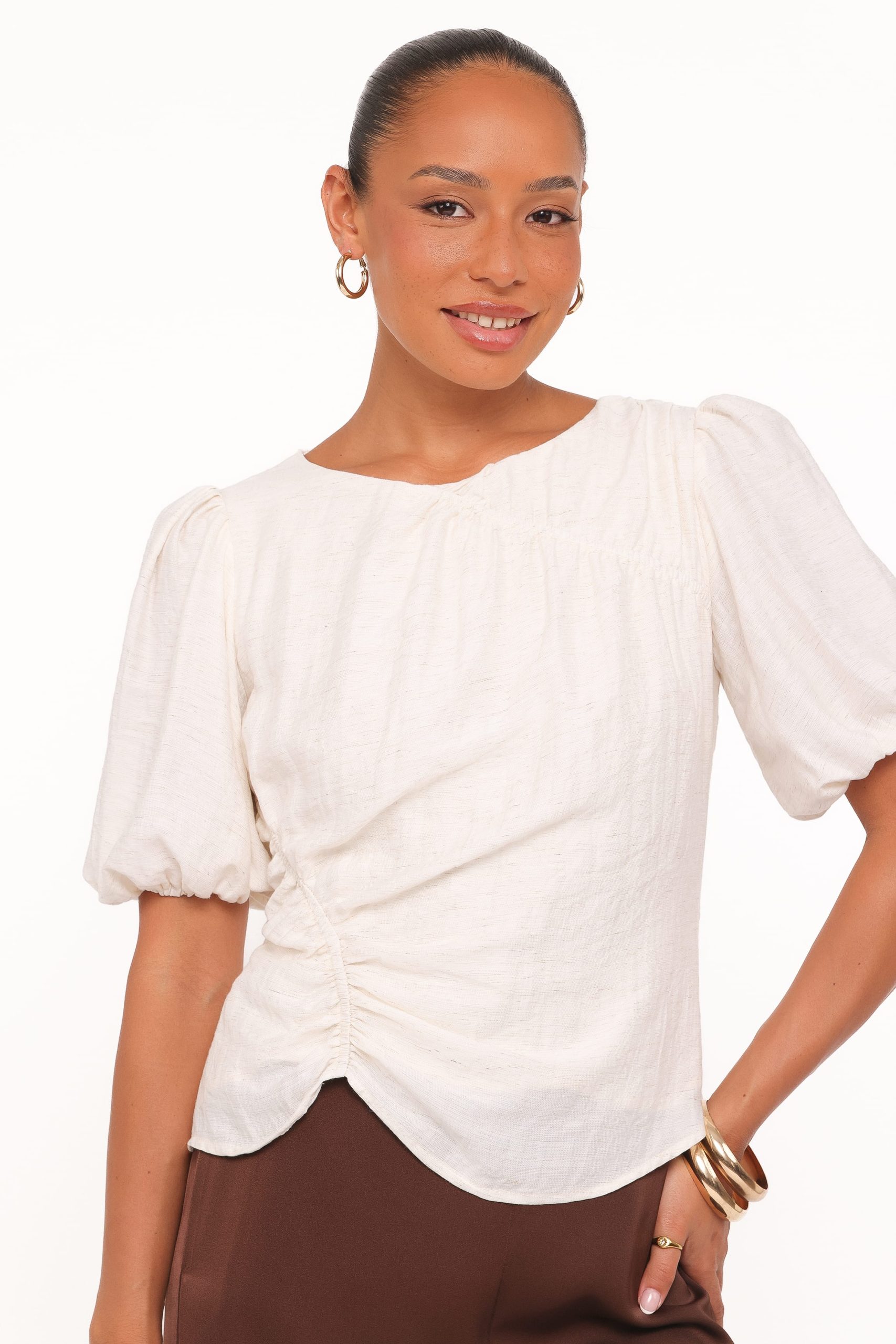 Laurel Puff Sleeve Top - Ivory - Image 6