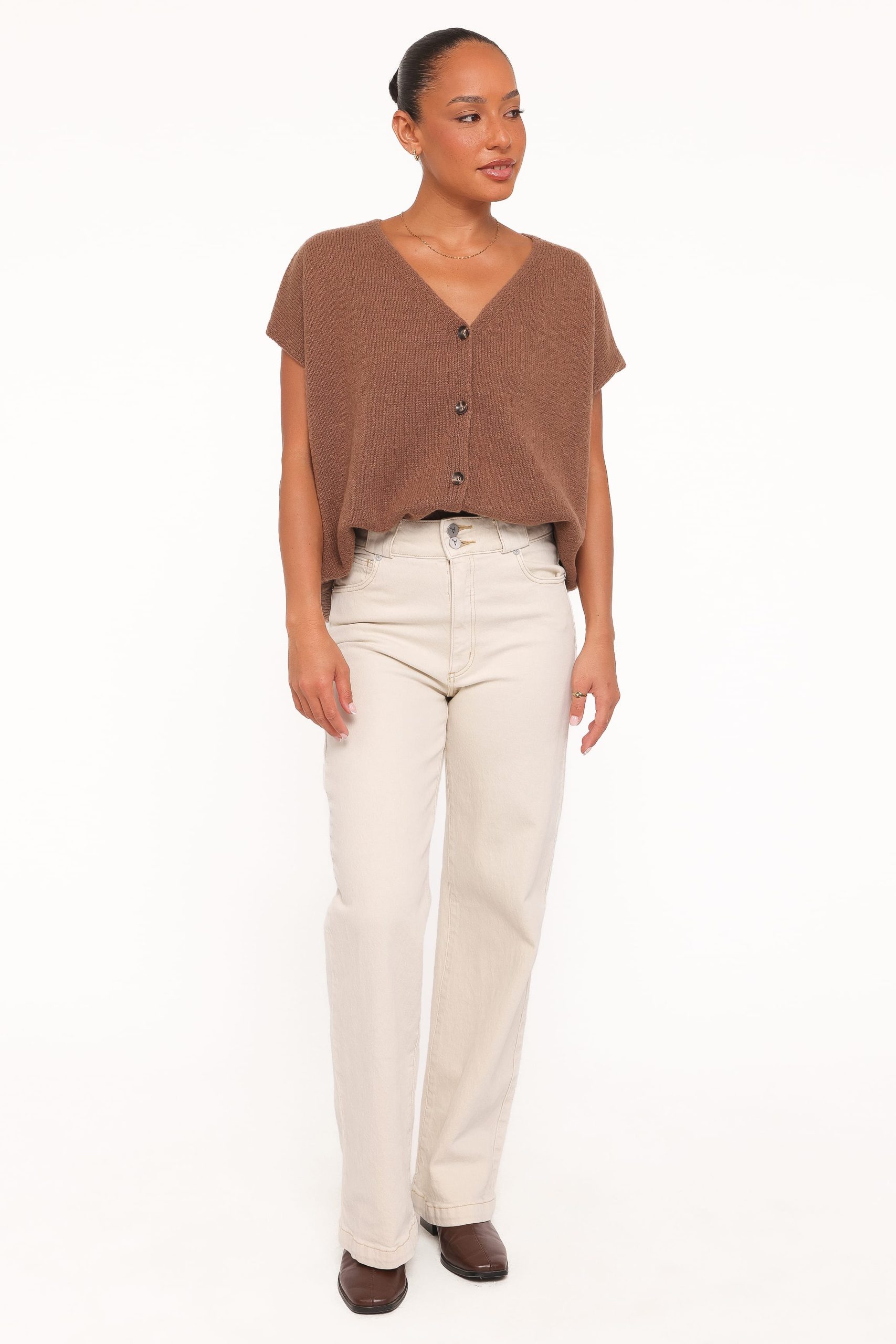 Mariana Knit Vest - Chocolate - Image 5