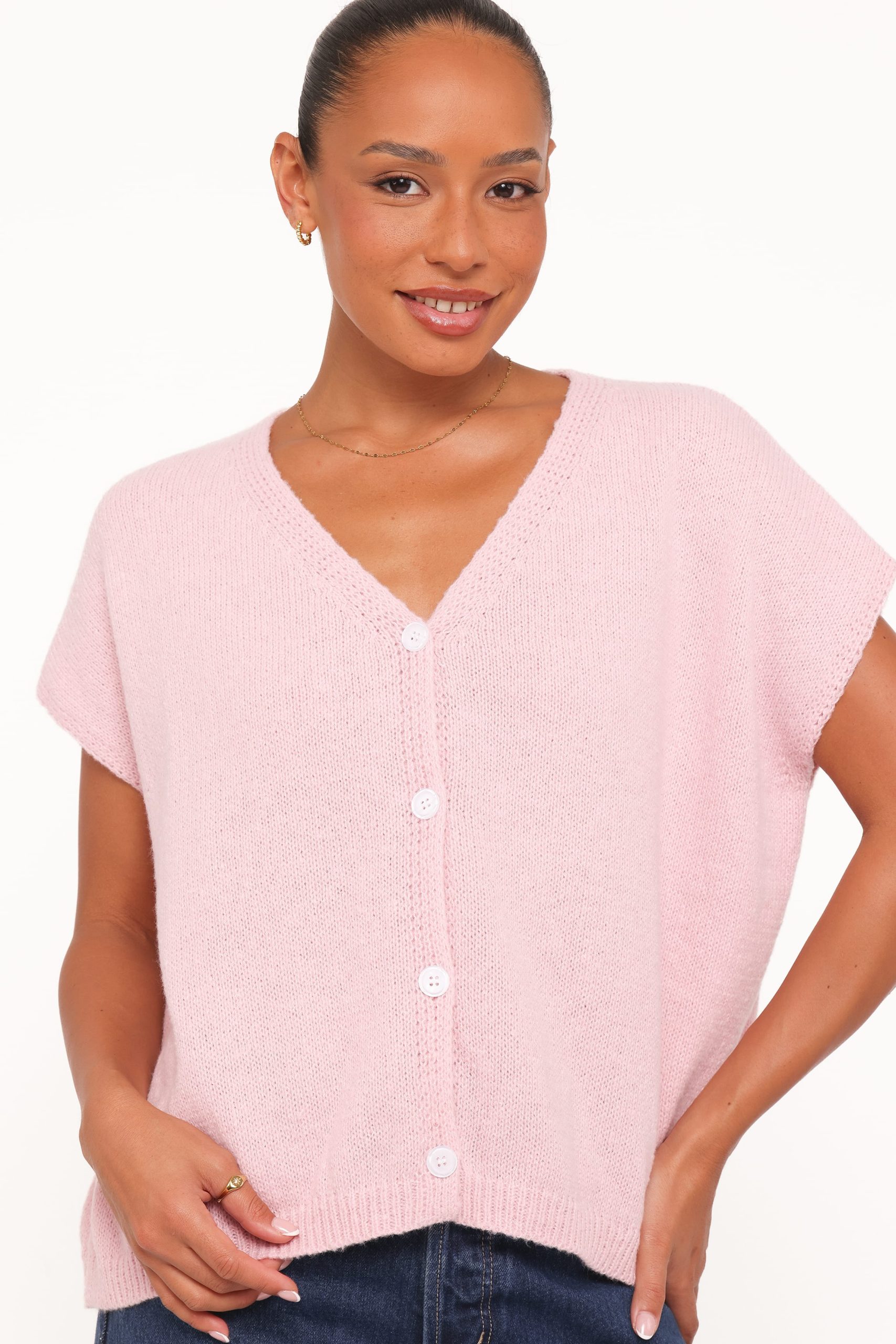 Mariana Knit Vest - Pink - Image 2