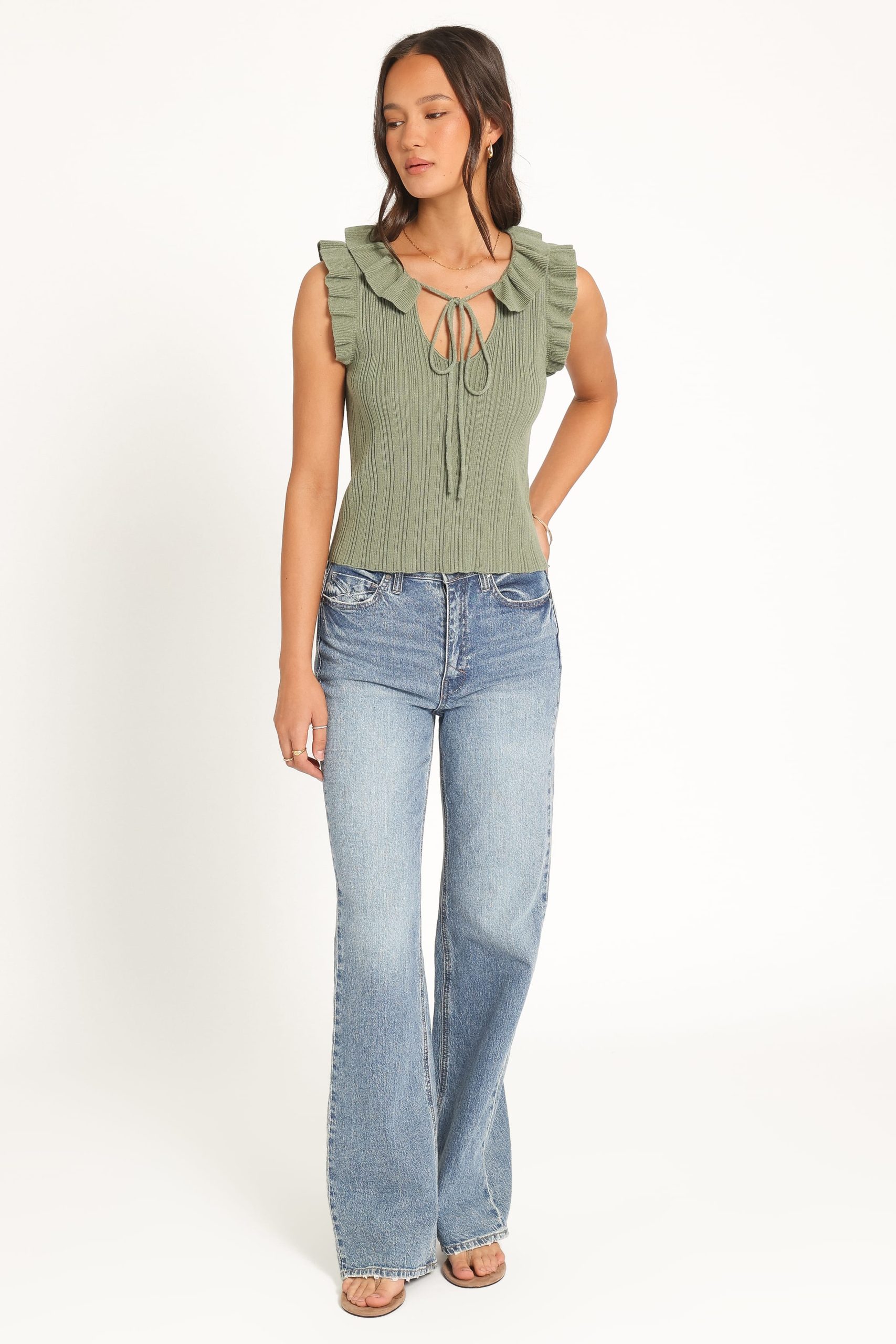 Mari Knitted Top - Moss Green - Image 6