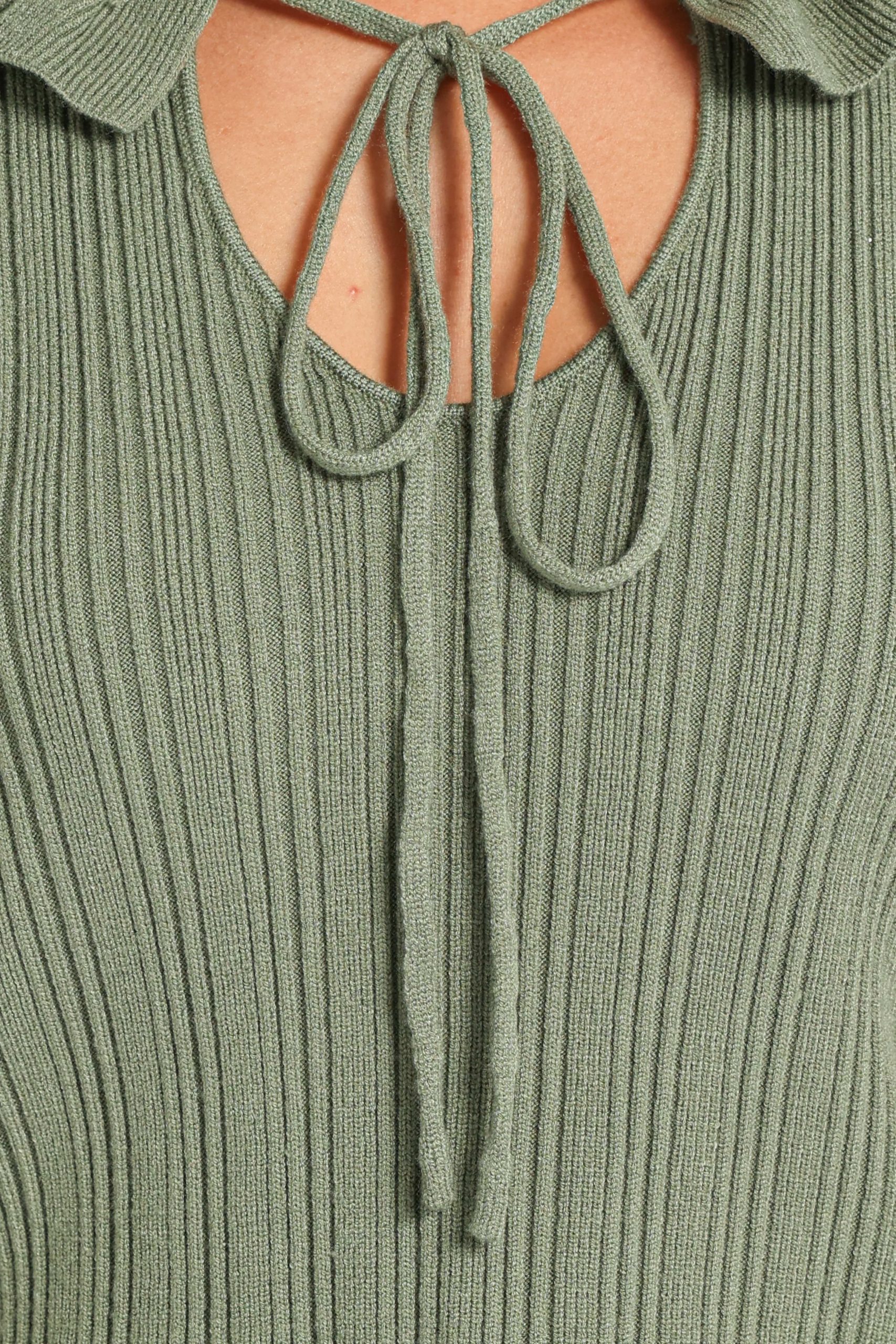 Mari Knitted Top - Moss Green - Image 7