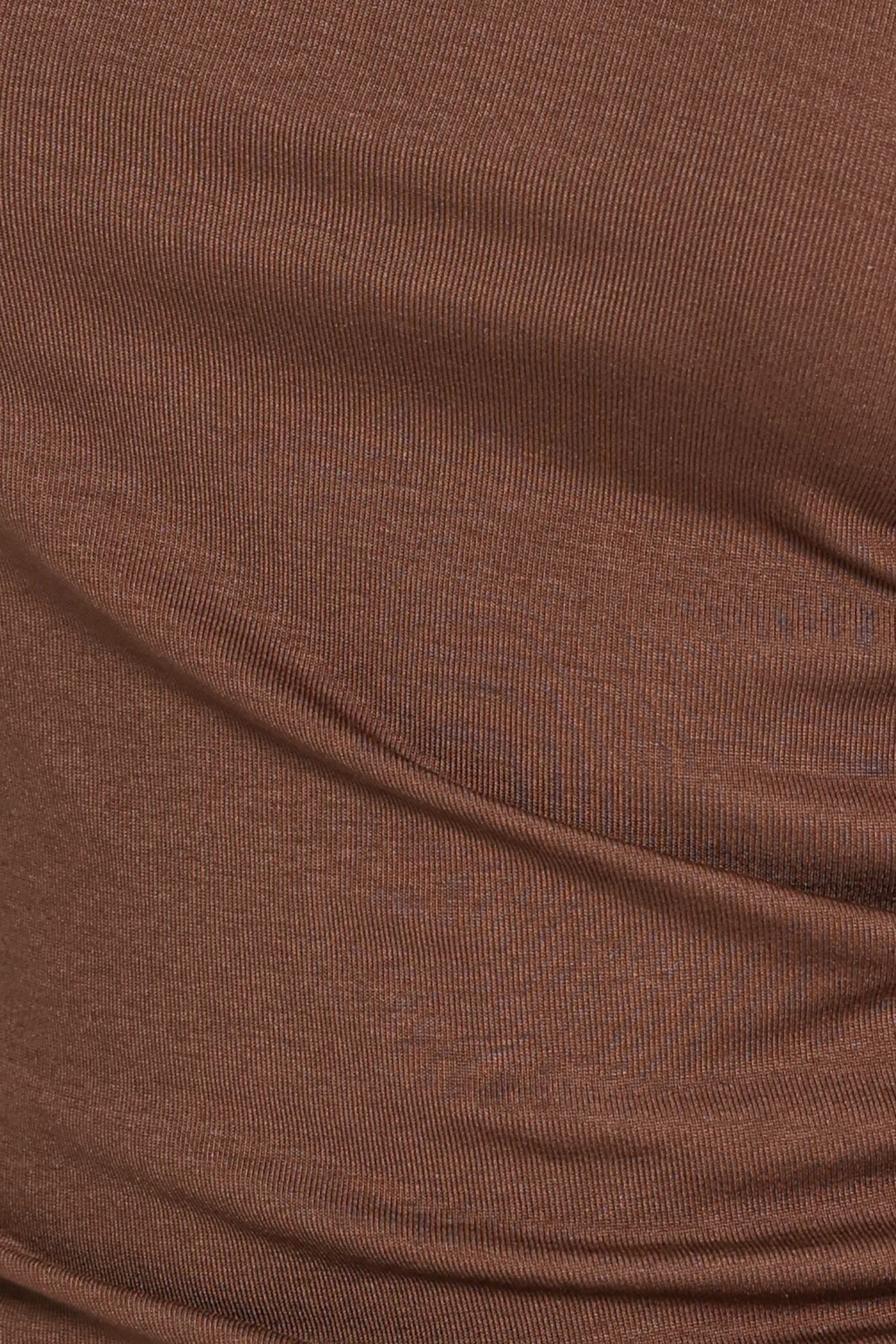 Nerida Lace Trim Knit Top - Chocolate - Image 6