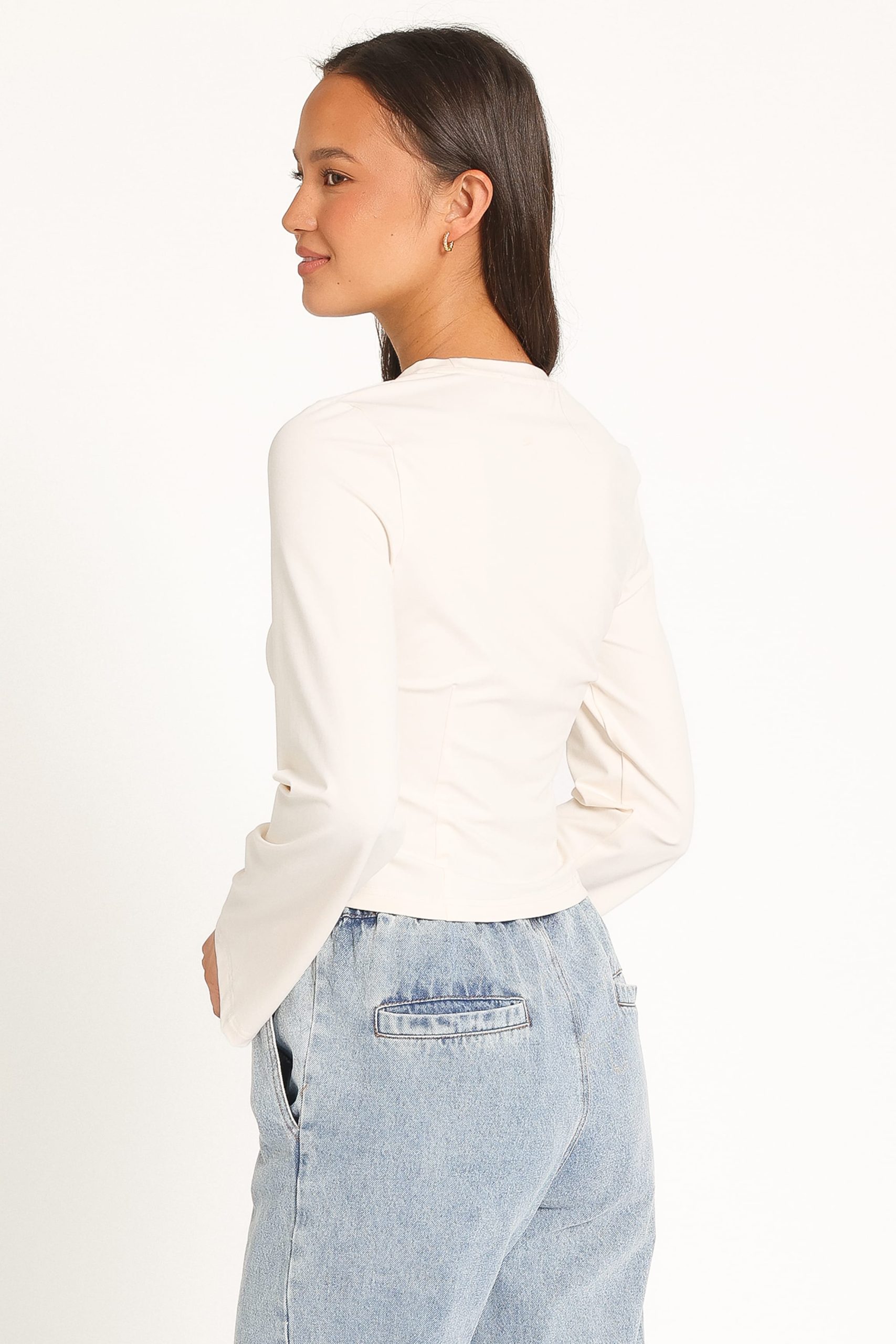 Nyx Long Sleeve Top - Ivory - Image 5