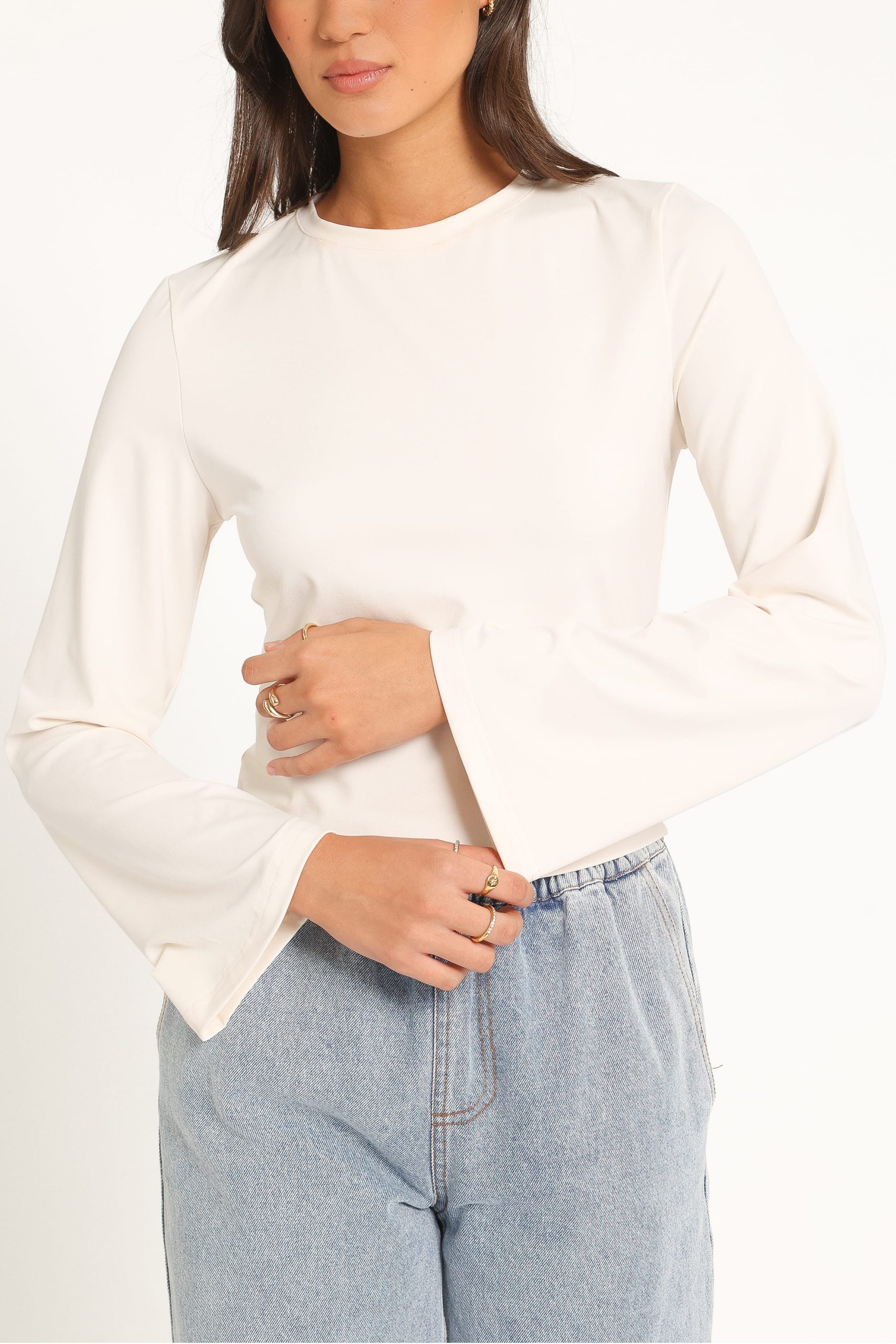 Nyx Long Sleeve Top - Ivory - Image 3