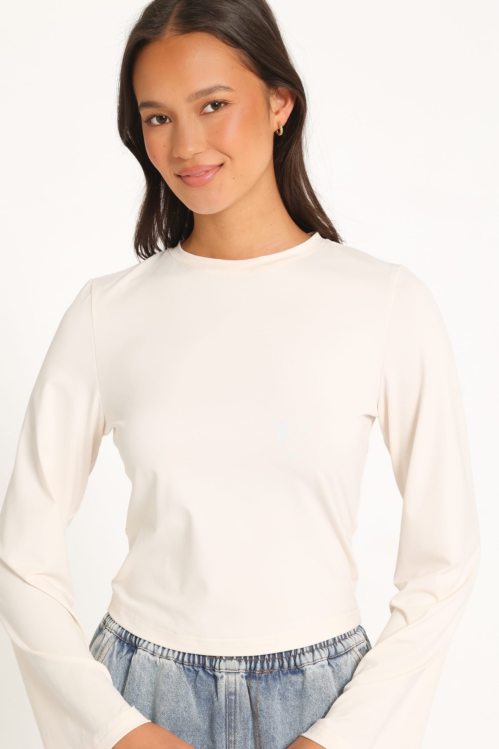 Nyx Long Sleeve Top - Ivory - Image 7