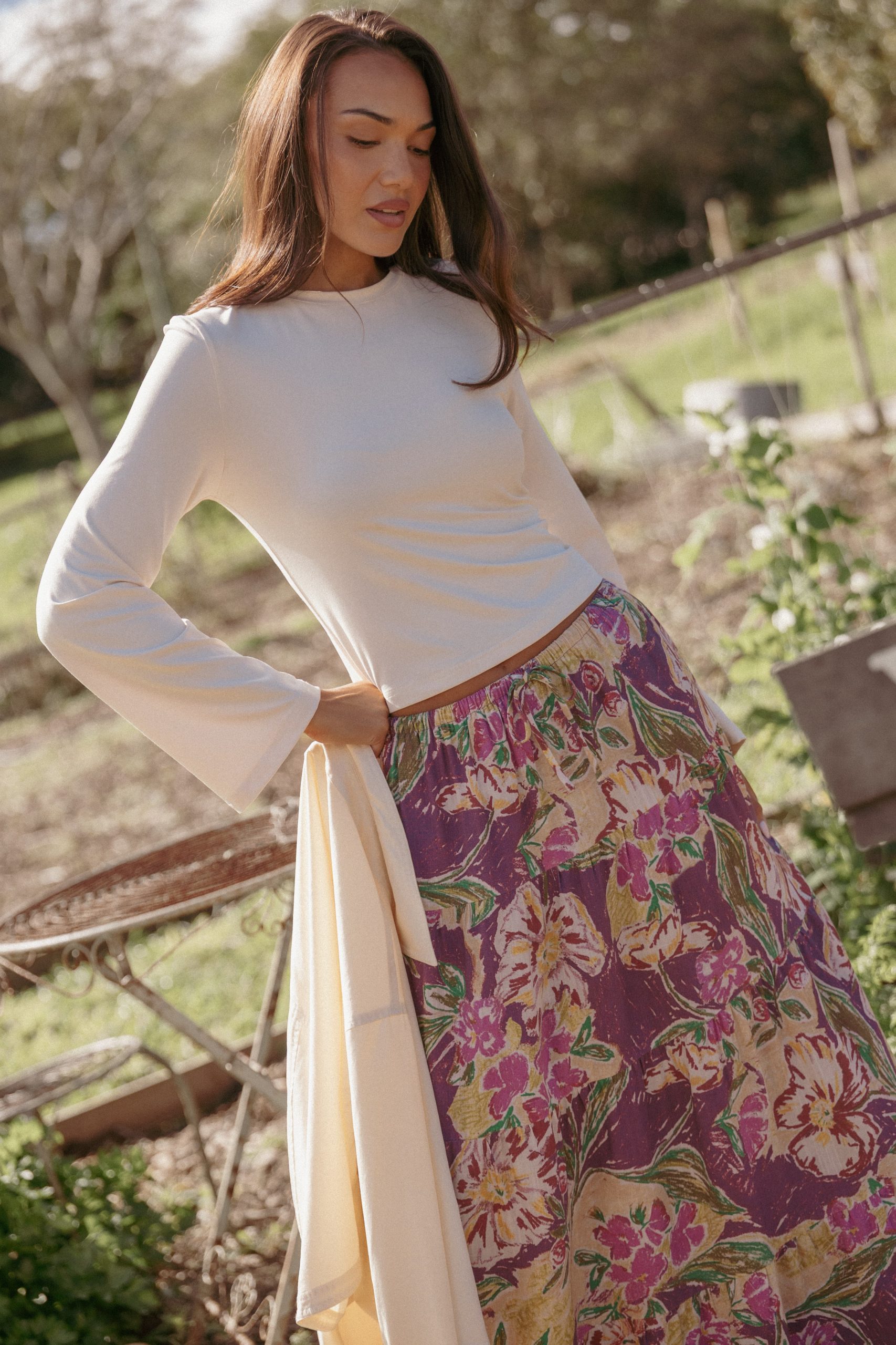 Nyx Long Sleeve Top - Ivory - Image 9