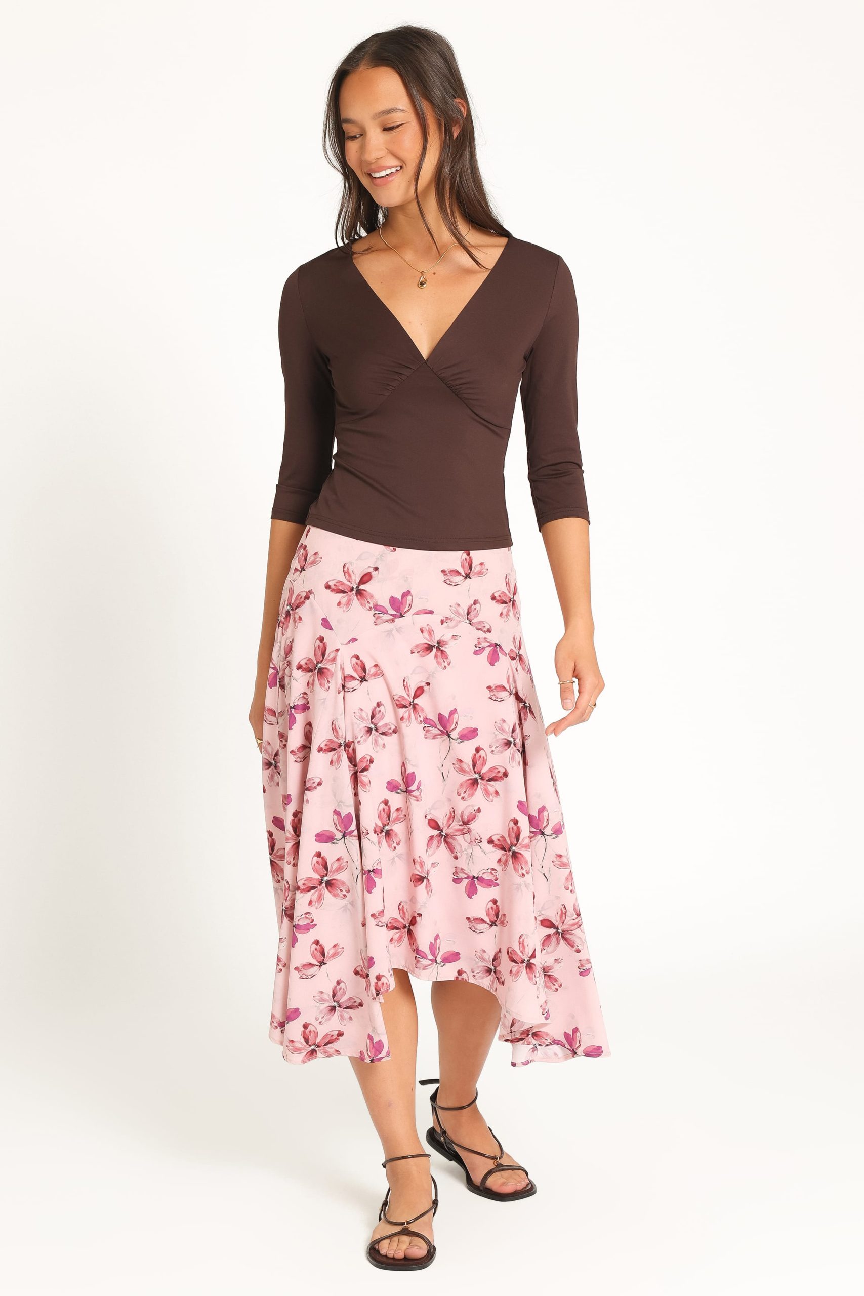 Rauri 3/4 Sleeve Top - Espresso - Image 6
